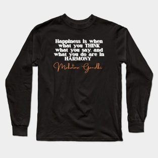 Quote Mahatma Gandhi Long Sleeve T-Shirt